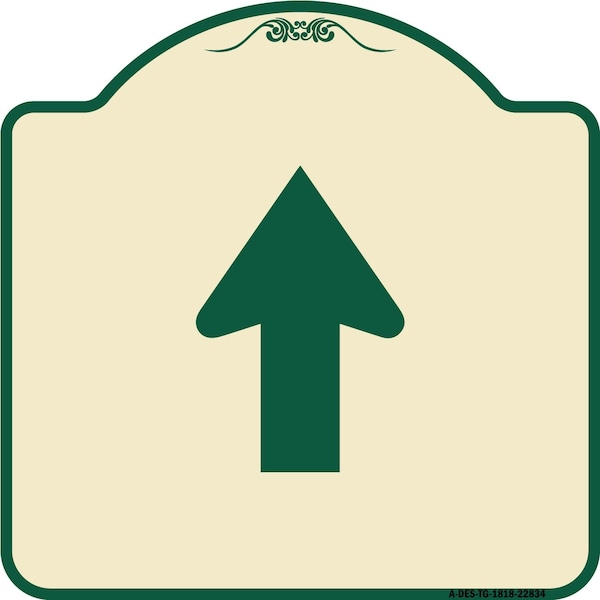 Signmission Straight Thru Straight Thru Symbol Heavy-Gauge Aluminum Architectural Sign, 18" x 18", TG-1818-22834 A-DES-TG-1818-22834 - main